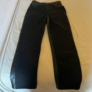 Abercrombie black ultra high rise straight